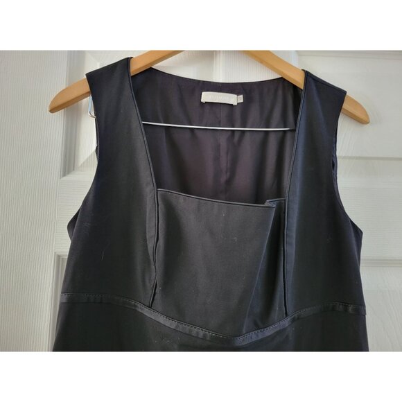 Badgley Mischka Black wool blend dress size 12 guest Party Cocktail - Picture 2 of 8